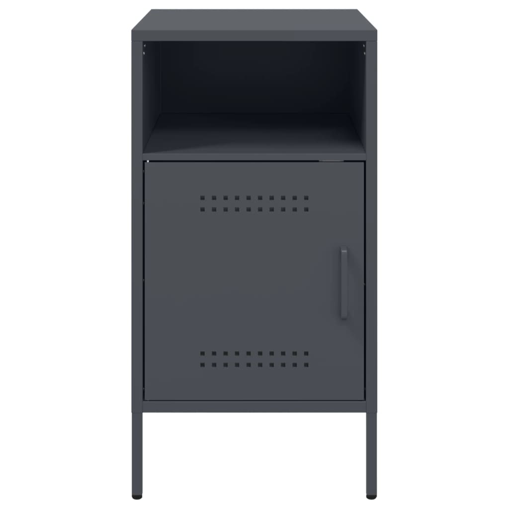 vidaXL Κομοδίνο Ανθρακί 36x39x68 εκ. από Χάλυβα