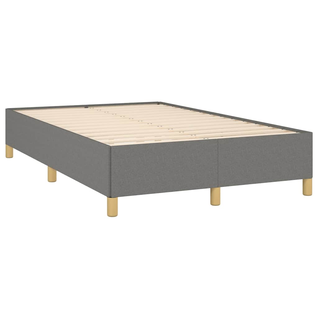 vidaXL Κρεβάτι Boxspring με Στρώμα Σκούρο Γκρι 120x190 εκ Υφασμάτινο