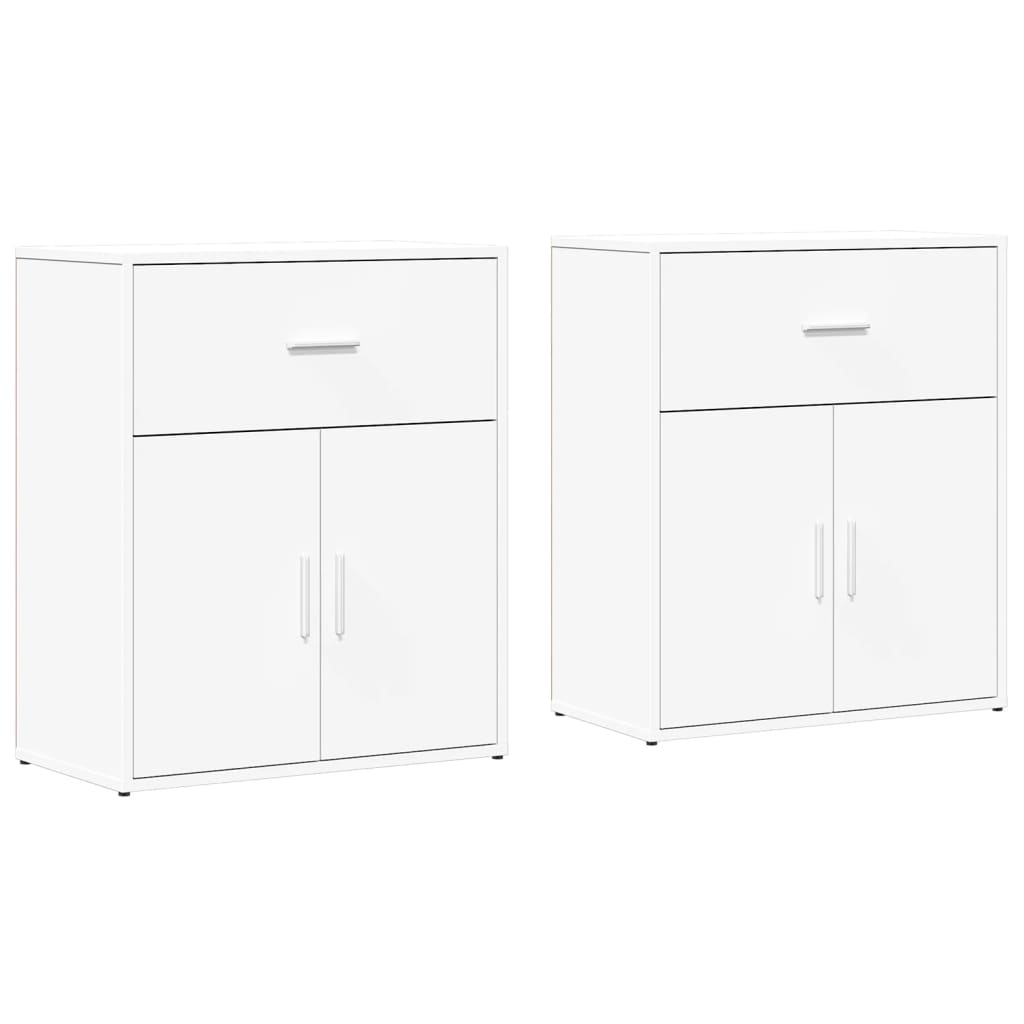 vidaXL Βοηθητικά Ντουλάπια 2 τεμ. Λευκά 60x31x70 εκ. Επεξεργ. Ξύλο