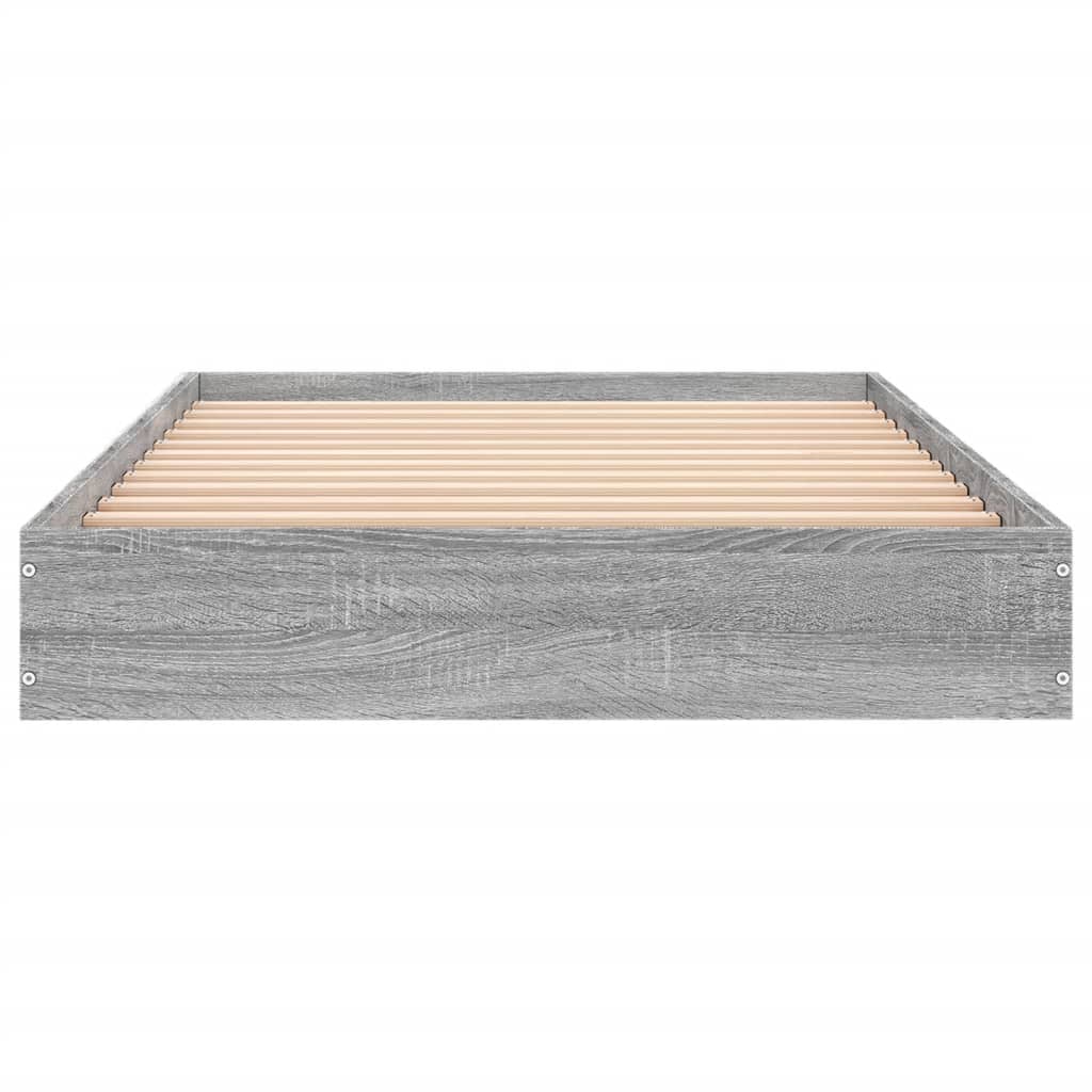 vidaXL Πλαίσιο Κρεβατιού Γκρι Sonoma 75x190 εκ. Επεξεργασμένο Ξύλο