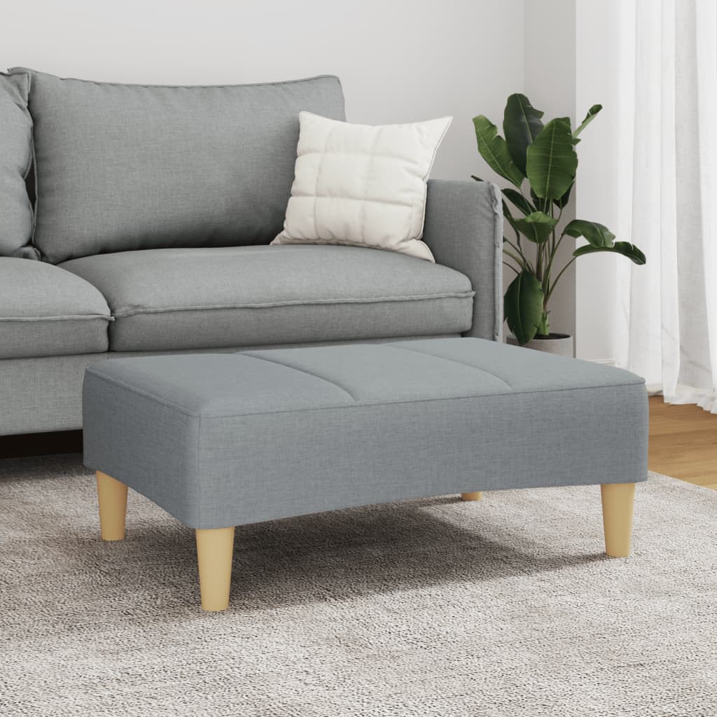 vidaXL Υποπόδιο Ανοιχτό Γκρι 77x55x31 εκ. Υφασμάτινο