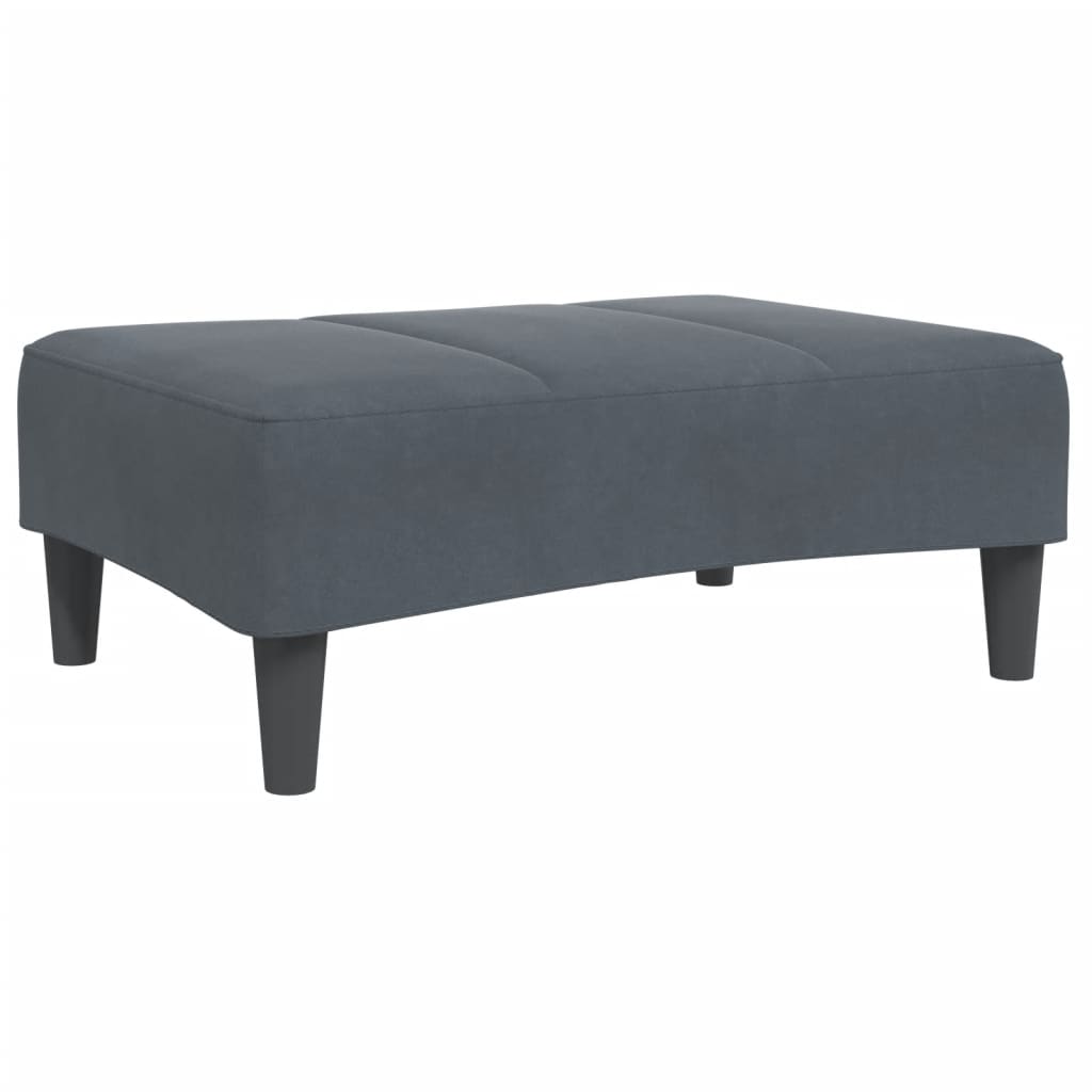 vidaXL Υποπόδιο Σκούρο Γκρι 77x55x31 εκ. Βελούδινο
