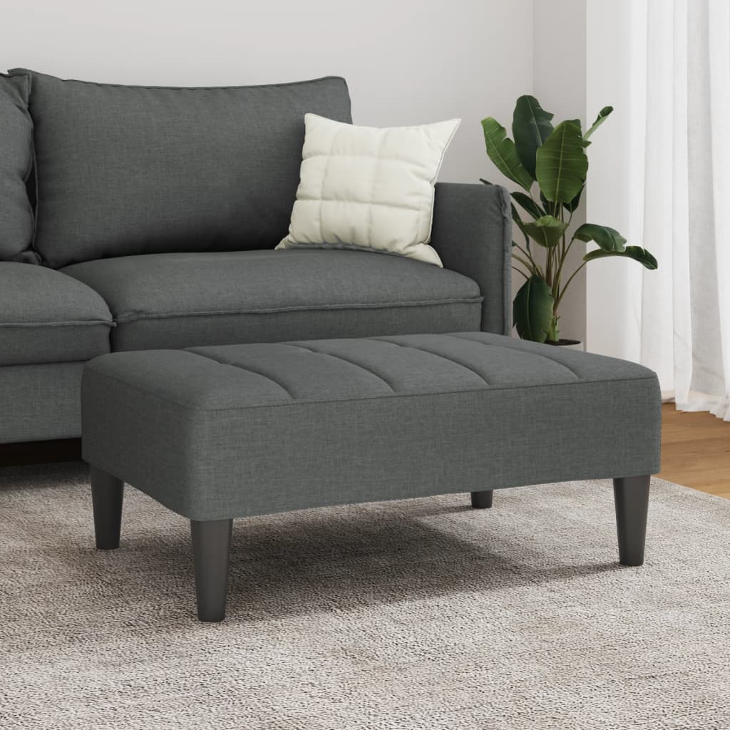 vidaXL Υποπόδιο Σκούρο Γκρι 77x55x31 εκ. Υφασμάτινο