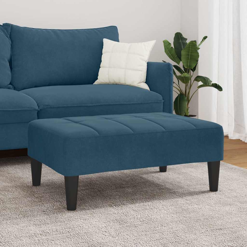 vidaXL Υποπόδιο Μπλε 77x55x31 εκ. Βελούδινο