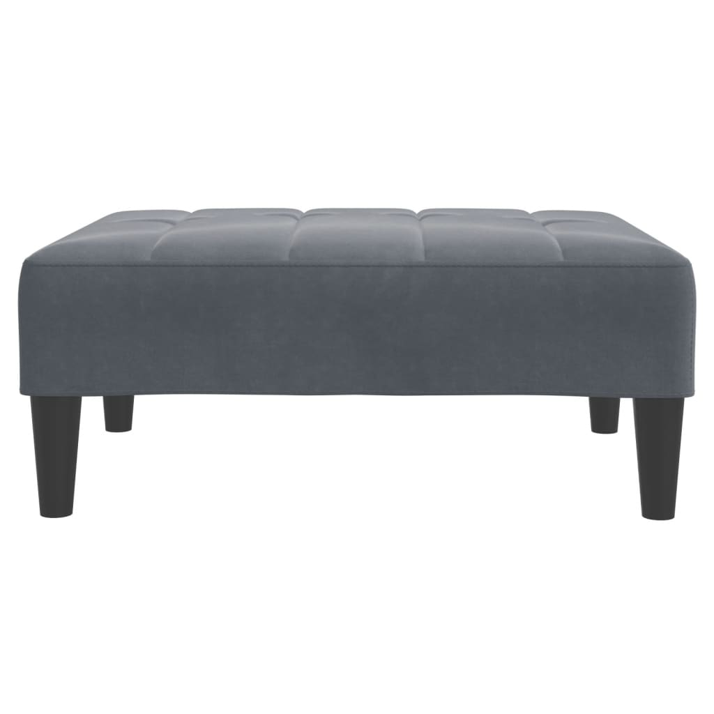 vidaXL Υποπόδιο Σκούρο Γκρι 77x55x31 εκ. Βελούδινο