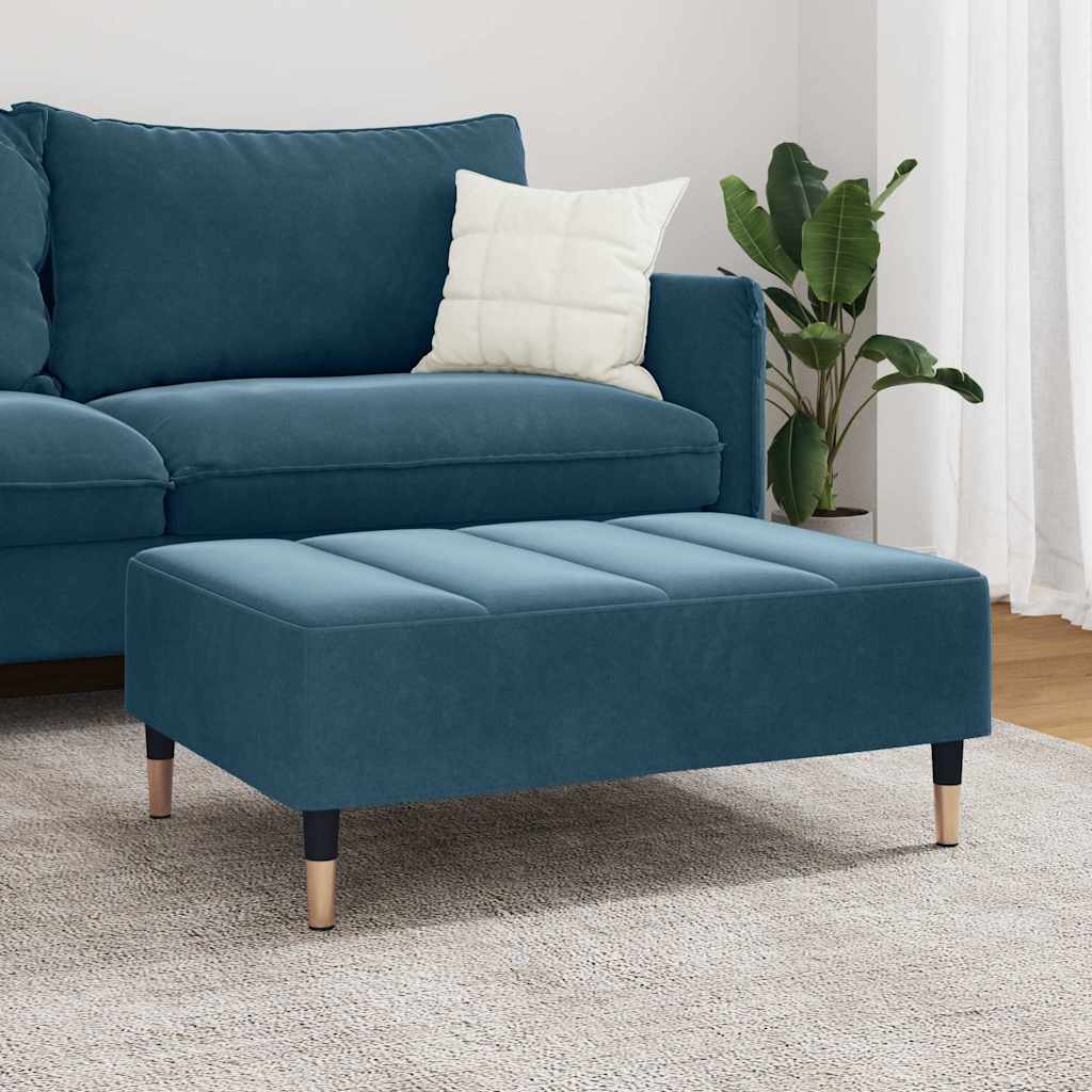 vidaXL Υποπόδιο Μπλε 77x55x31 εκ. Βελούδινο