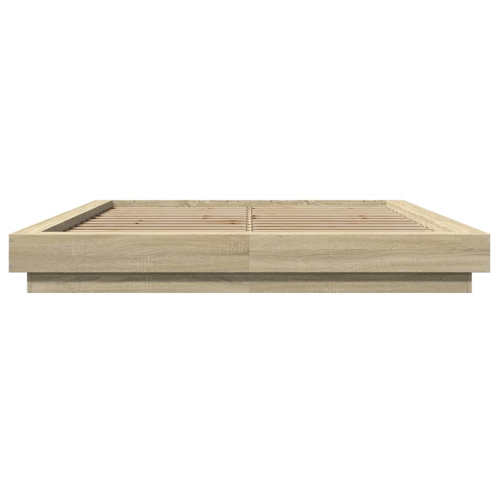 vidaXL Πλαίσιο Κρεβατιού Sonoma Δρυς 150x200 εκ. Επεξεργασμένο Ξύλο