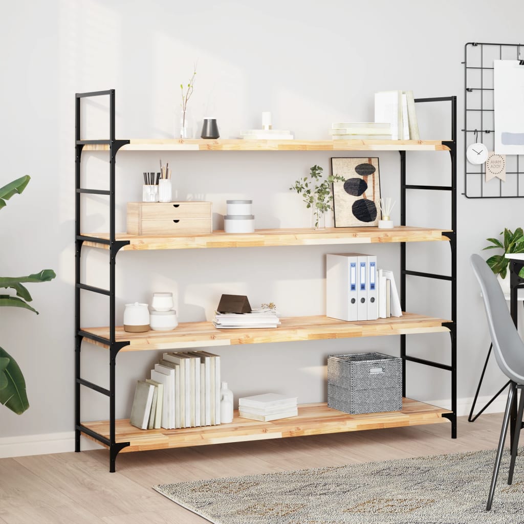 vidaXL Ράφια Κρεμαστά 4 Τεμ. 140x40x4εκ Ακατέργαστο Μασίφ Ξύλο Ακακίας