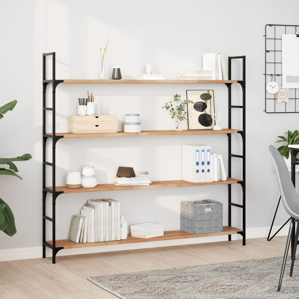 vidaXL Ράφια Πλωτά 2 τεμ. 160x20x2 εκ. από Μασίφ Ξύλο Ακακίας με Φινίρισμα Λαδιού