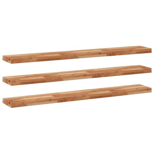 vidaXL Ράφια Κρεμαστά 3 Τεμ. 160x20x4εκ. Φινίρισμα Λαδιού Μασίφ Ακακία