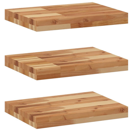 vidaXL Ράφια Πλωτά 3 τεμ. 60x30x4 εκ. από Μασίφ Ξύλο Ακακίας με Φινίρισμα Λαδιού