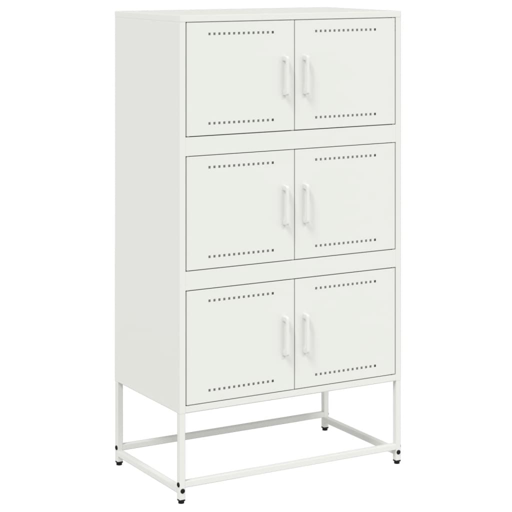 vidaXL Ντουλάπι Λευκό 68,5x38,5x123,5 εκ. από Ατσάλι