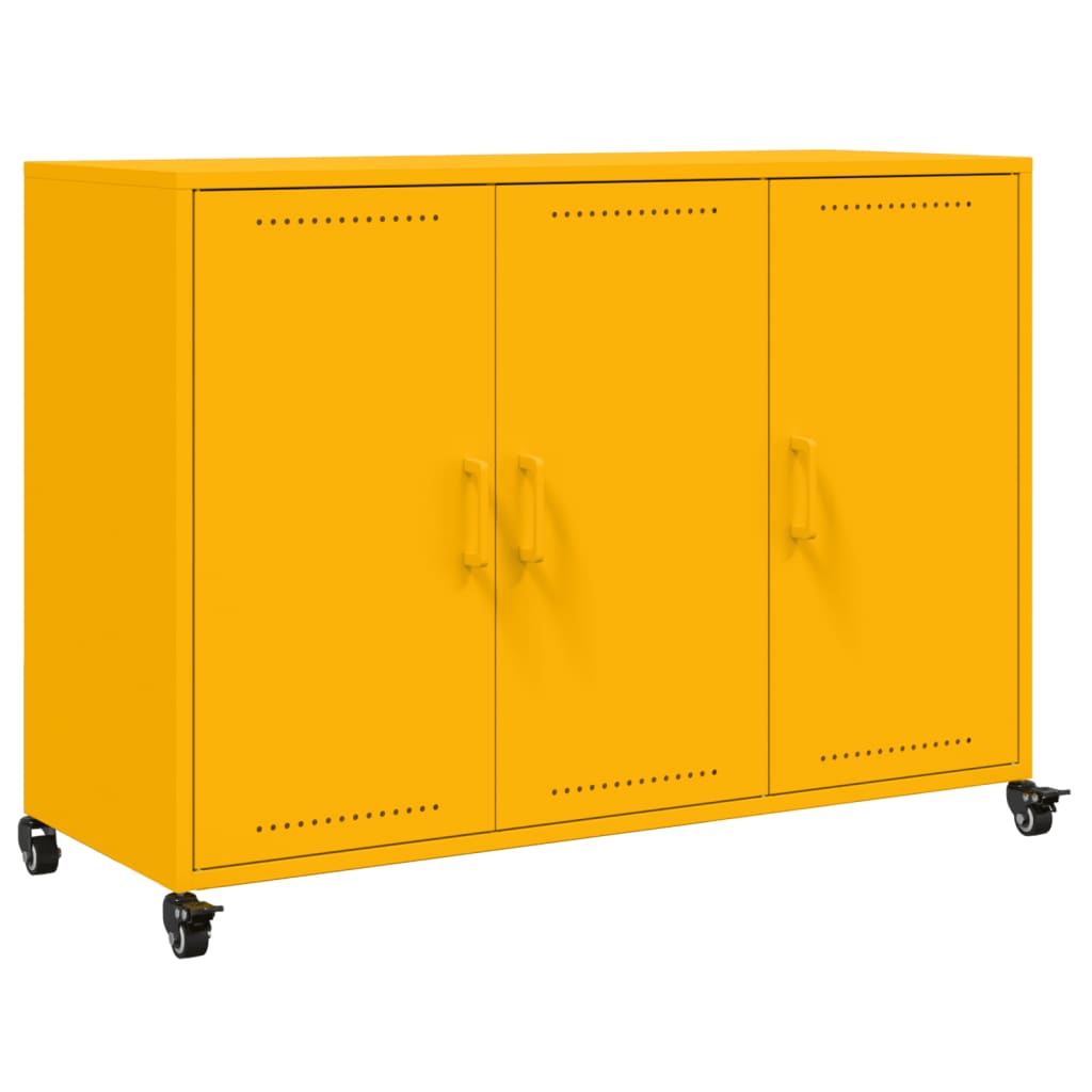 vidaXL Ντουλάπι Μουσταρδί 100,5x39x72 εκ. από Ατσάλι
