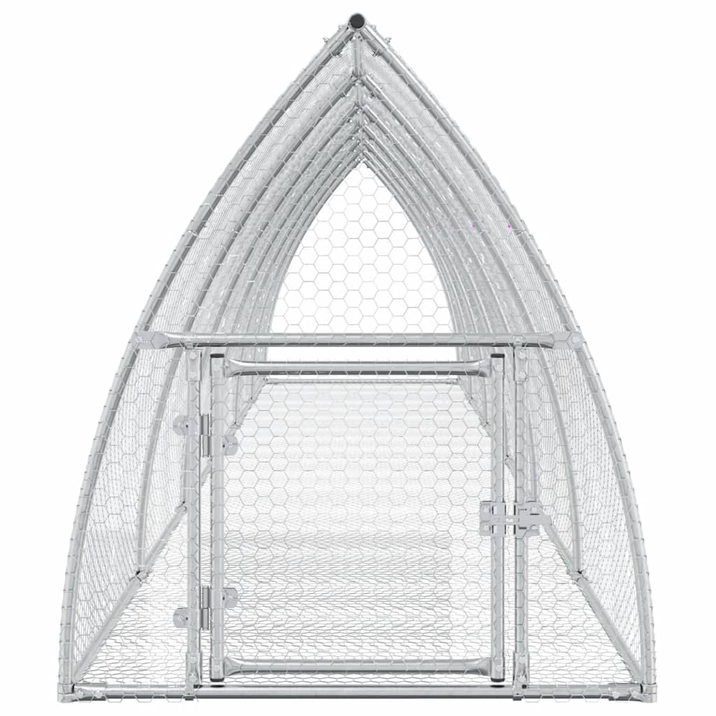 vidaXL Κλουβί Κουνελιών Ασημί 600x105x120 εκ. από Γαλβανισμένο Χάλυβα