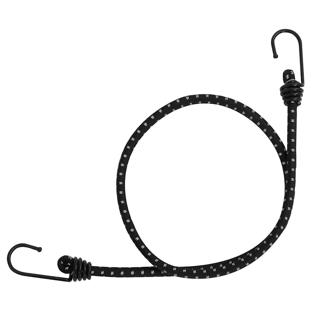 vidaXL Κορδόνια Ελαστικά Bungee με Γάντζο/Ανακλ. Ταινίες 50 τεμ 88 εκ.