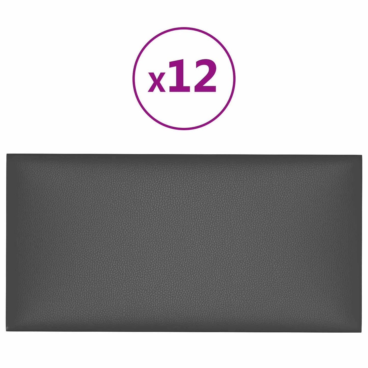 vidaXL Κεφαλάρι Τοίχου 12 pcs Γκρι 60 x 30 cm ύφασμα