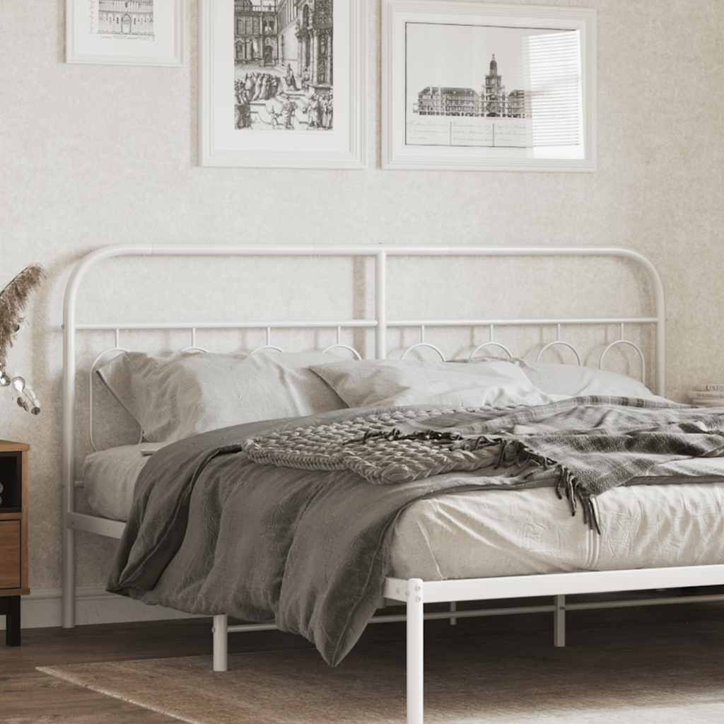 vidaXL Ανταλλακτικό κεφαλάρι Λευκό 193 εκ. Μεταλλικό