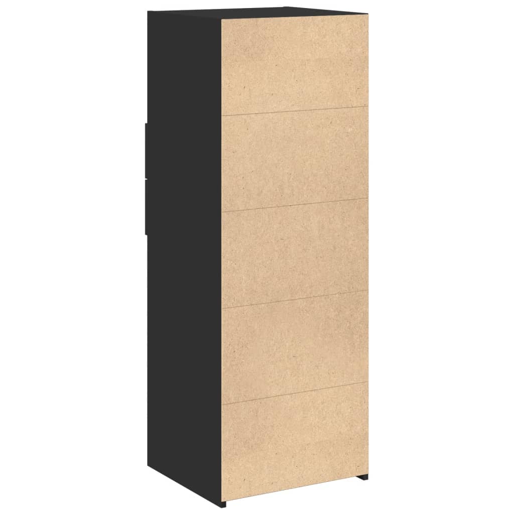 vidaXL Ντουλάπι Μαύρο 45x42,5x124 εκ. από Επεξεργασμένο Ξύλο