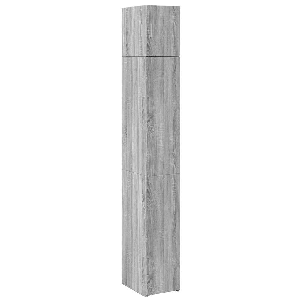 vidaXL Ντουλάπι Αποθήκευσης Στενό Γκρι 30x42,5x225 εκ. Επεξεργ. Ξύλο