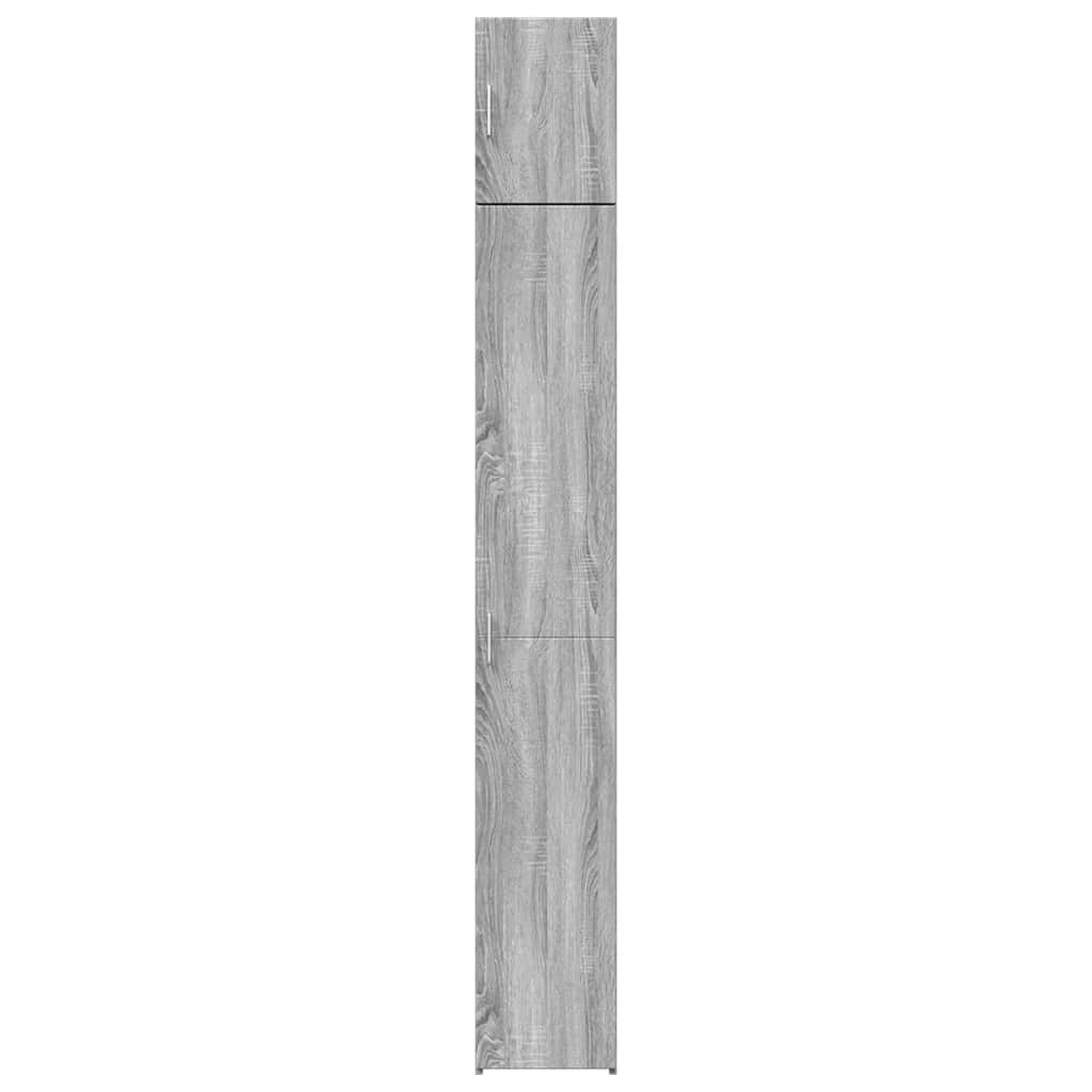 vidaXL Ντουλάπι Αποθήκευσης Στενό Γκρι 30x42,5x225 εκ. Επεξεργ. Ξύλο