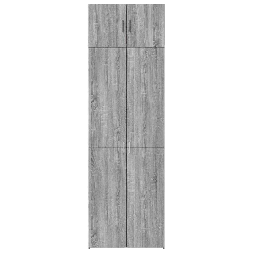 vidaXL Ραφιέρα με Ντουλάπια Γκρι Sonoma 70x42,5x225 εκ. Επεξ. Ξύλο