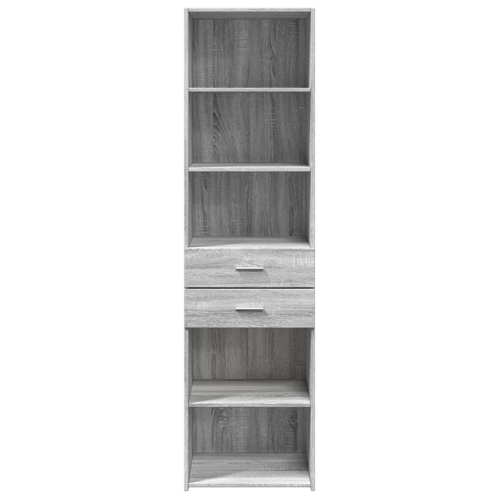 vidaXL Ντουλάπι Γκρι Sonoma 50x42,5x185 εκ. από Επεξεργασμένο Ξύλο