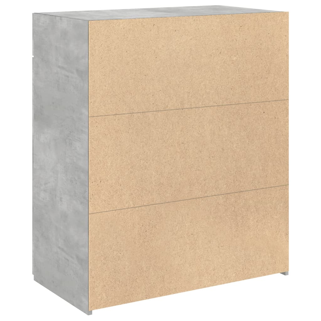 vidaXL Ντουλάπι Γκρι Σκυροδέματος 80x42,5x93 εκ. Επεξεργασμένο Ξύλο