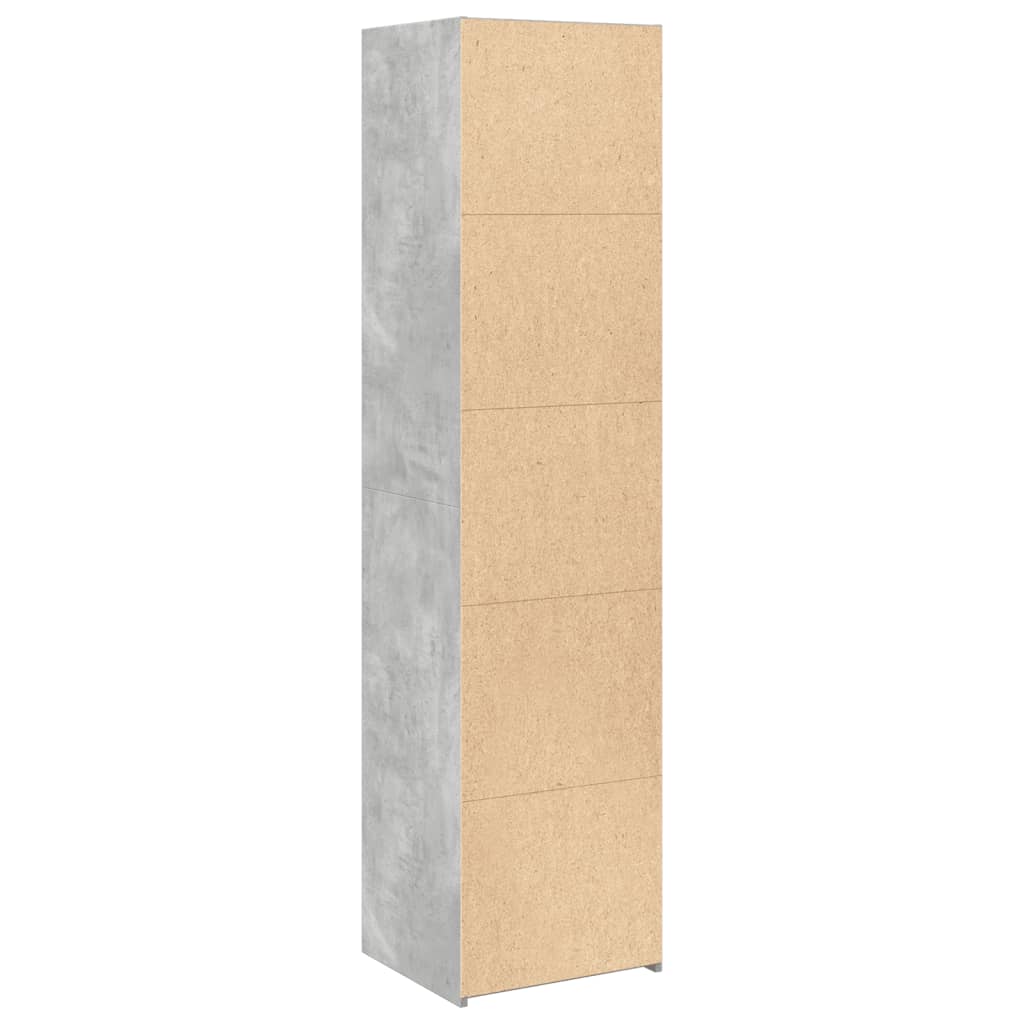 vidaXL Ντουλάπι Γκρι Σκυροδέματος 45x41x185 εκ. Επεξεργασμένο Ξύλο