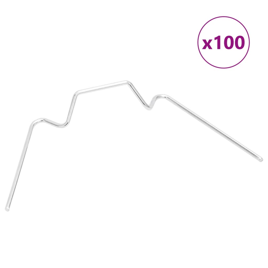 vidaXL Κλιπ Θερμοκηπίου 100 τεμ. Τύπος W Γαλβανισμένος Χάλυβας