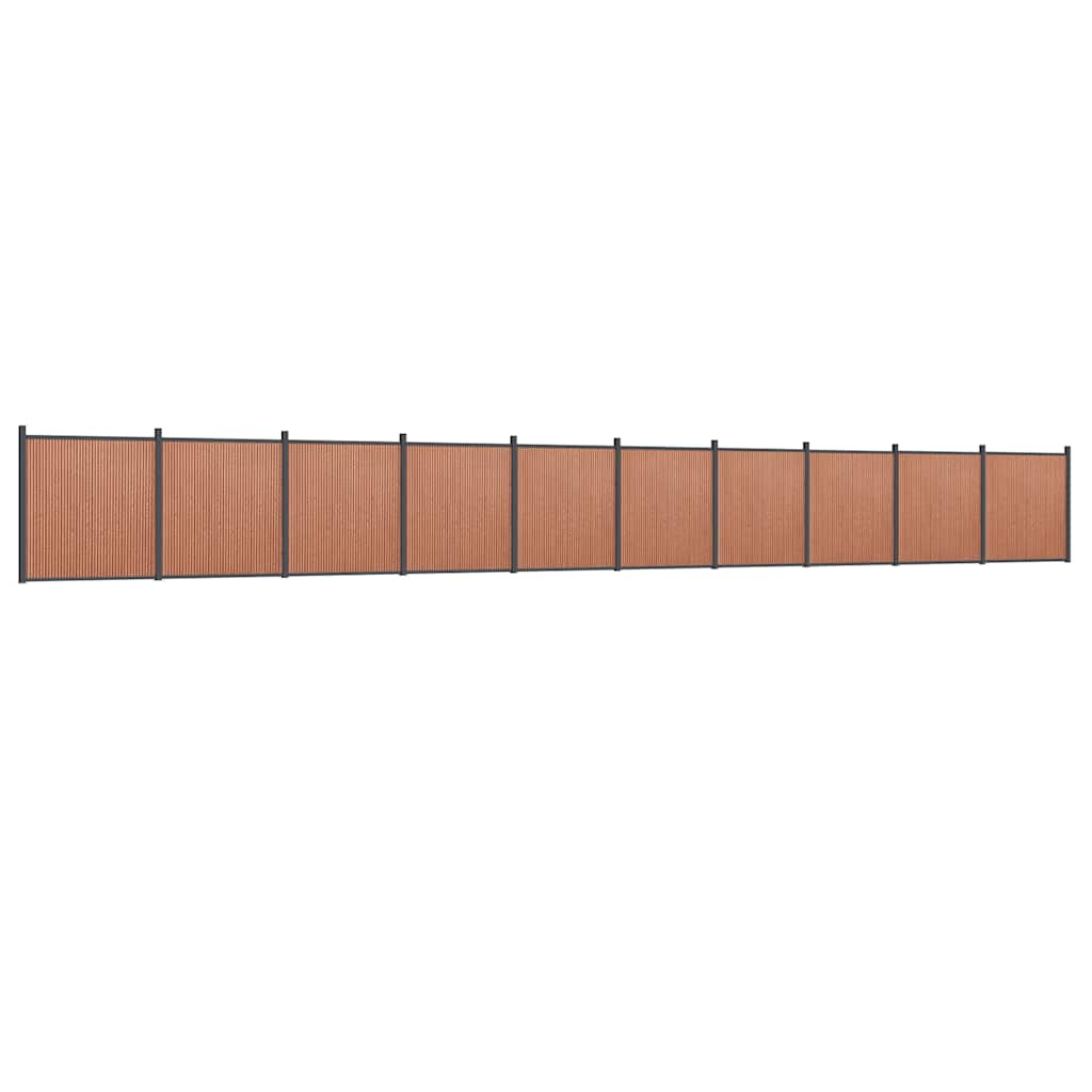 vidaXL Πάνελ Περίφραξης Καφέ 1737 x 186 εκ. από WPC