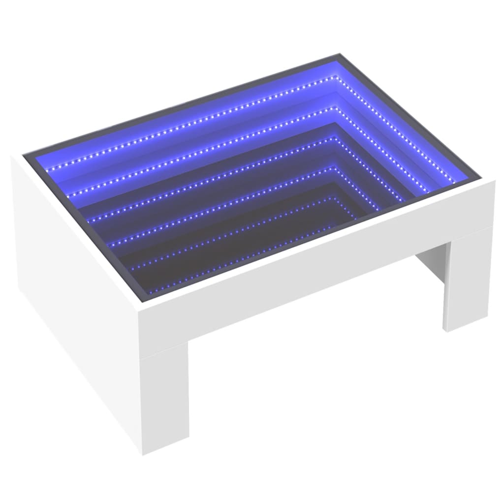 vidaXL Τραπεζάκι Σαλονιού Infinity LED Λευκό 70x50x30 εκ.