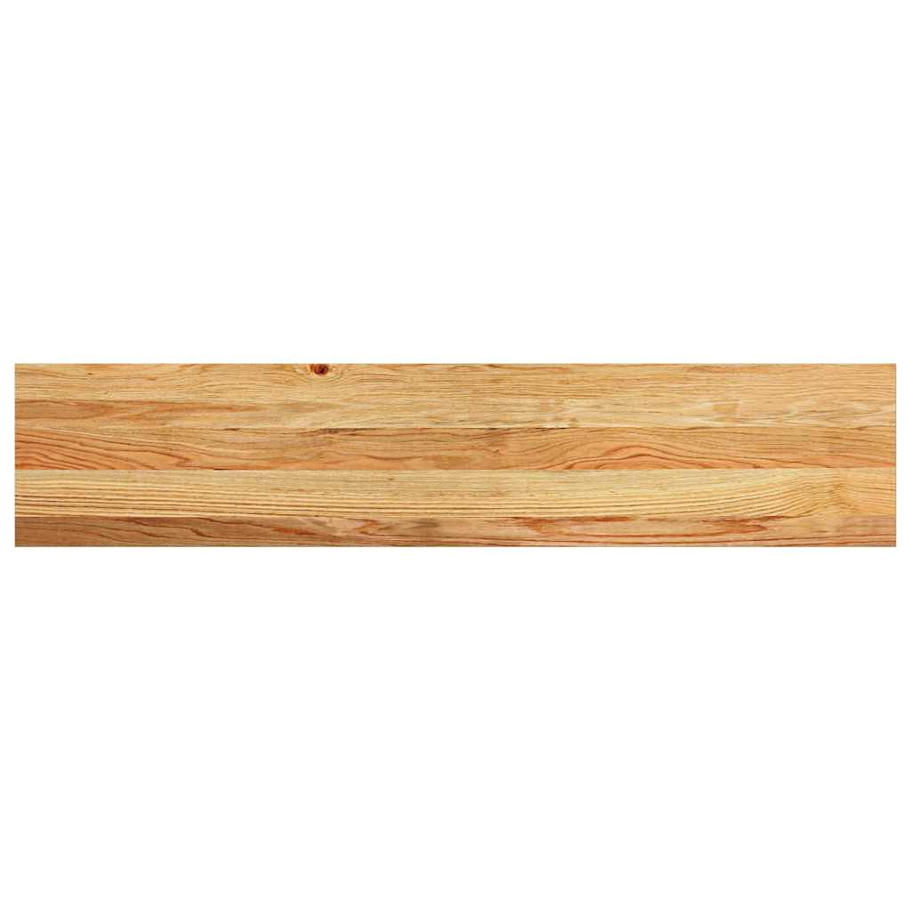 vidaXL Πατάκια Σκάλας 12 τεμ. Ανοιχτό Καφέ 120x25x2 cm Ξύλο Δρυός