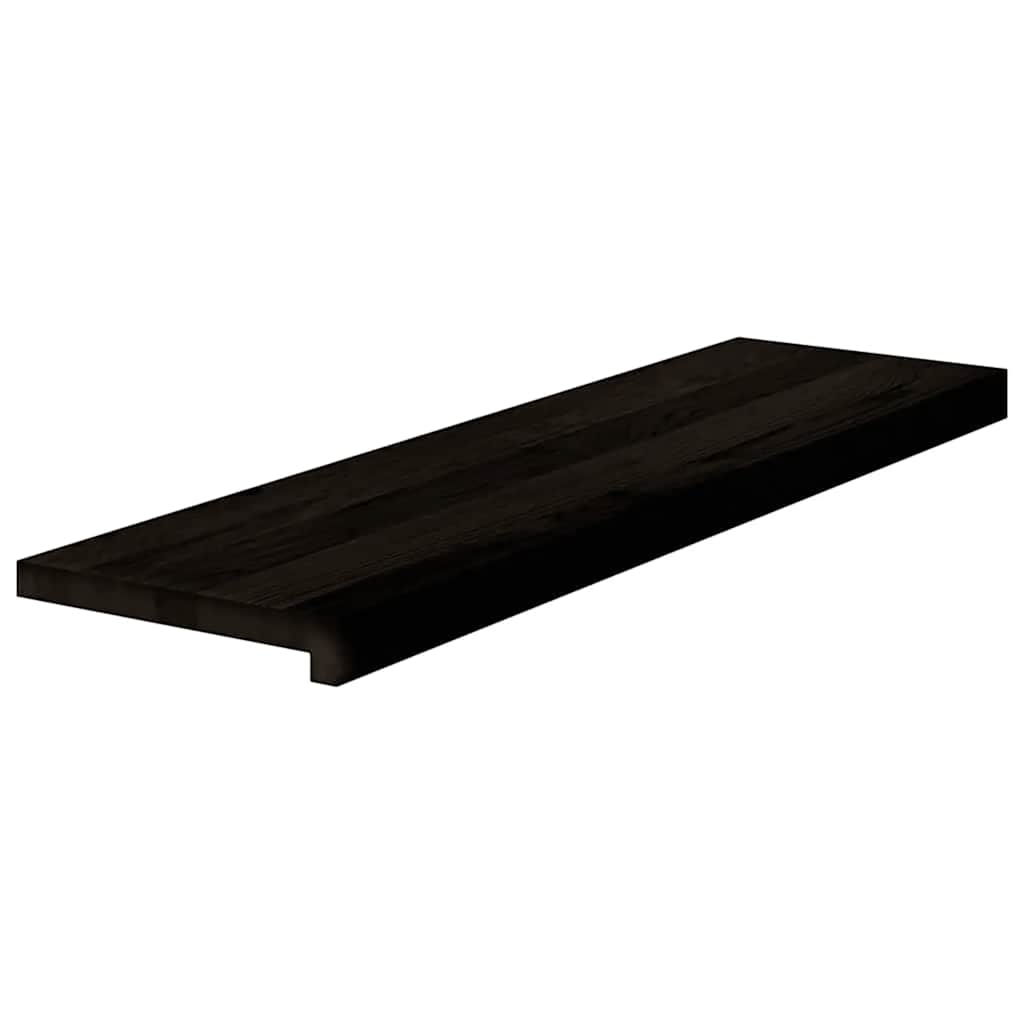 vidaXL Πέλματα Σκάλας 16 τμχ Καφέ-Μαύρο 90x25x2 cm Ξύλο μασίφ δρυς