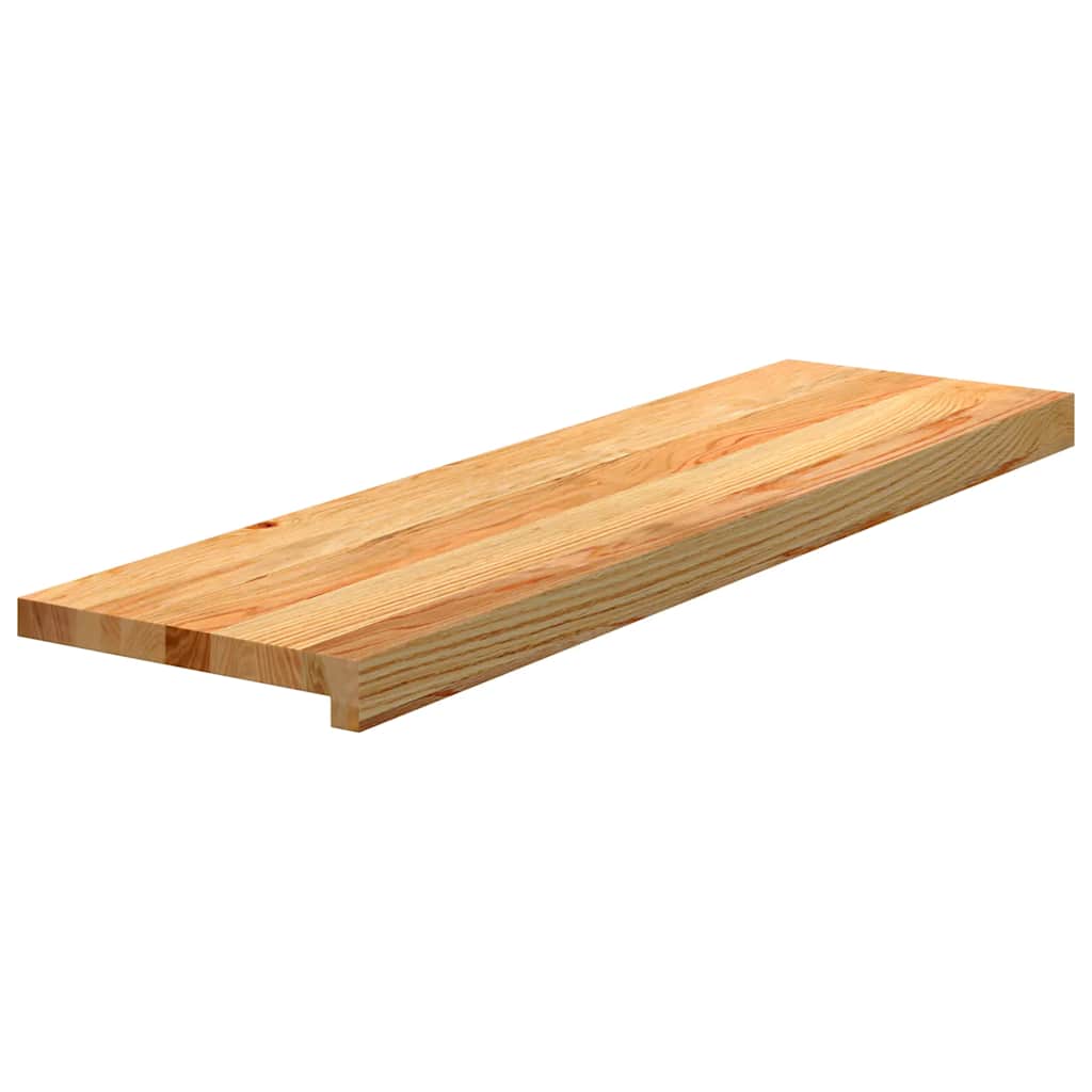 vidaXL Πατάκια Σκάλας 2 τεμ. Ανοιχτό Καφέ 90x30x2 cm Ξύλο Δρυός