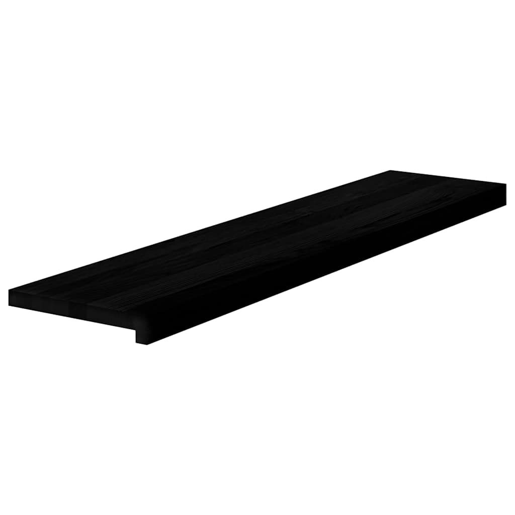 vidaXL Πατάκια Σκάλας 2 τεμ. Σκούρο Καφέ 110x25x2 cm Ξύλο Δρυός