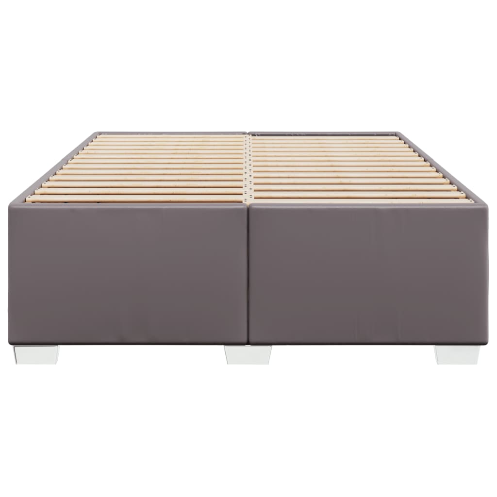 vidaXL Πλαίσιο Κρεβατιού Γκρι 140x200 εκ. από Συνθετικό Δέρμα