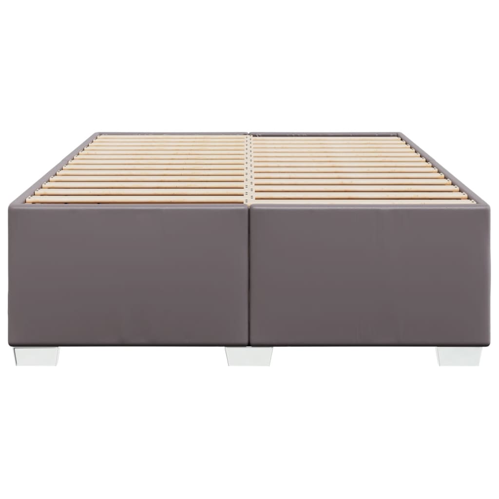 vidaXL Πλαίσιο Κρεβατιού Γκρι 160x200 εκ. από Συνθετικό Δέρμα