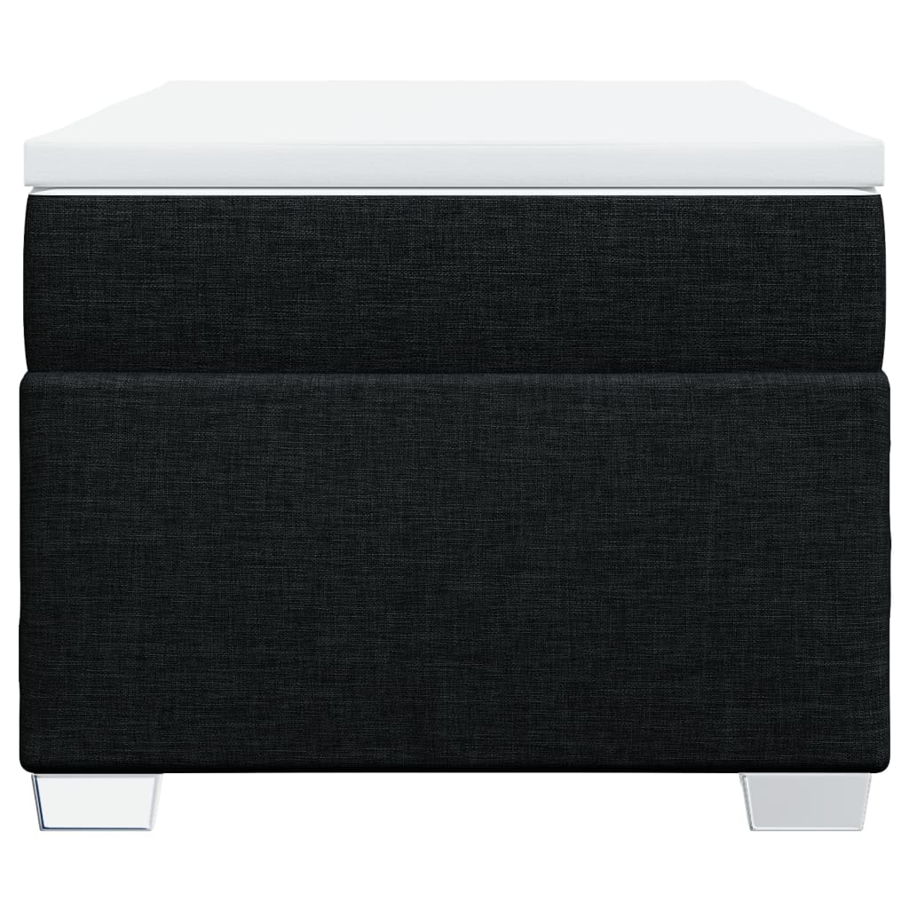 vidaXL Κρεβάτι Boxspring με Στρώμα Μαύρο 100 x 200 εκ. Υφασμάτινο