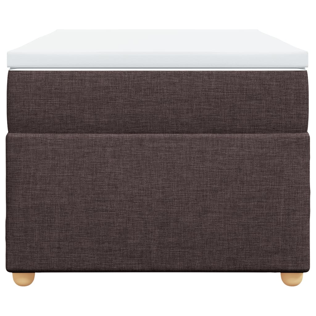vidaXL Κρεβάτι Boxspring με Στρώμα Σκούρο Καφέ 80x200 εκ. Υφασμάτινο