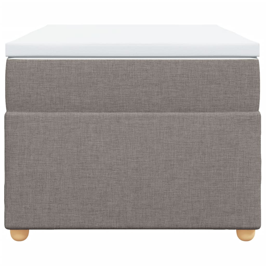 vidaXL Κρεβάτι Boxspring με Στρώμα Taupe 80x200 εκ. Υφασμάτινο