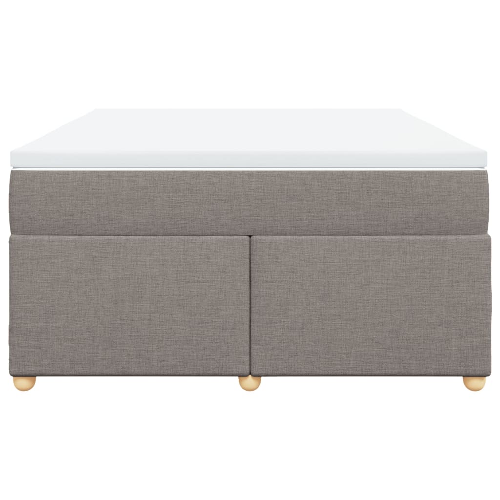 vidaXL Κρεβάτι Boxspring με Στρώμα Taupe 140x200 εκ. Υφασμάτινο