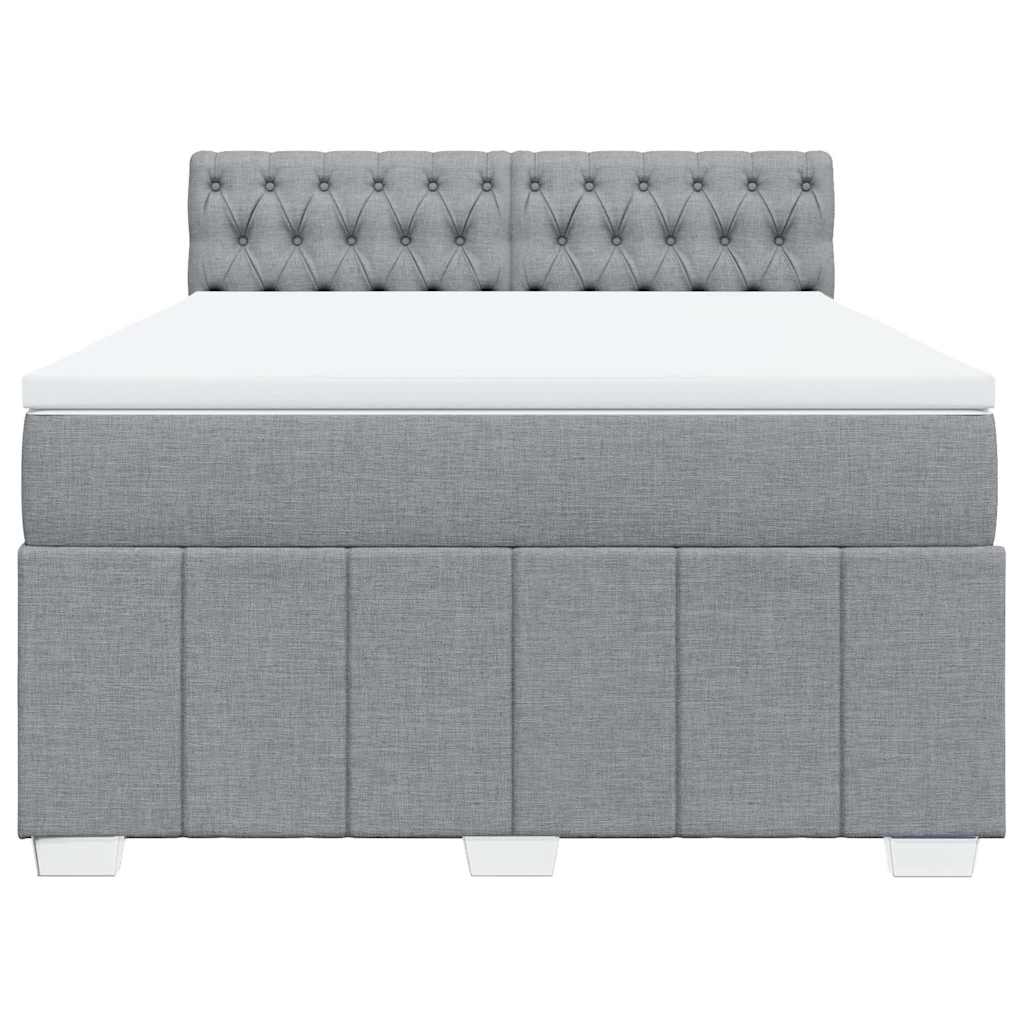 vidaXL Κρεβάτι Boxspring με Στρώμα Αν. Πράσινο 160x200εκ Υφασμάτινο