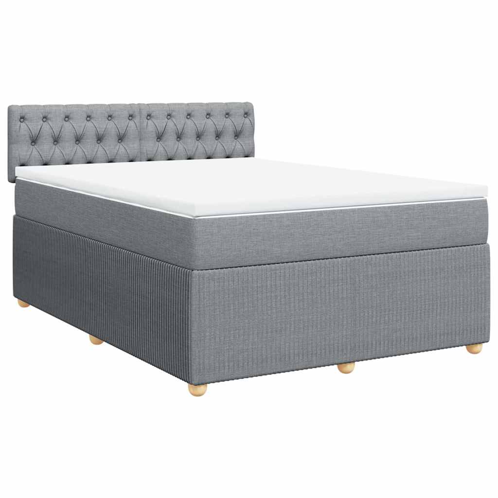 vidaXL Κρεβάτι Boxspring με Στρώμα Αν. Πράσινο 160x200εκ Υφασμάτινο
