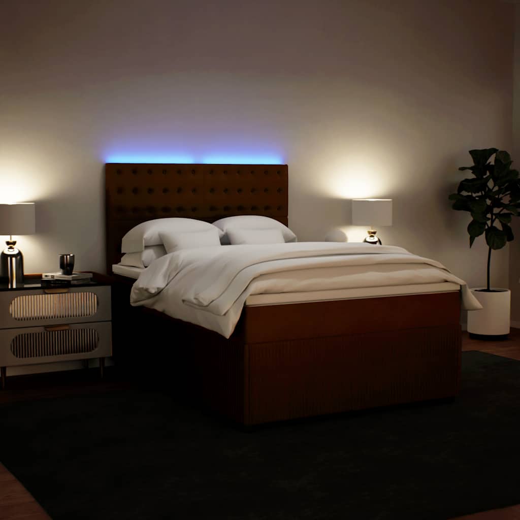 vidaXL Κρεβάτι Boxspring με Στρώμα Ροζ 160x200 εκ. Βελούδινο