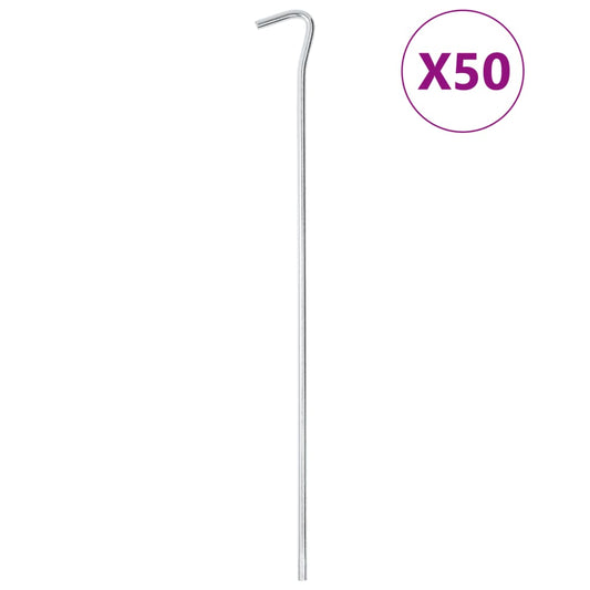 vidaXL Πασσαλάκια Σκηνής 50 τεμ. 30 εκ. Ø5 χιλ. Γαλβανισμένο Ατσάλι