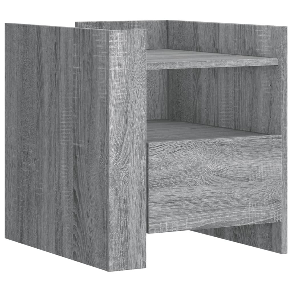 vidaXL Κομοδίνο Sonoma Γκρι 45x50x50 εκ. από Επεξεργασμένο Ξύλο
