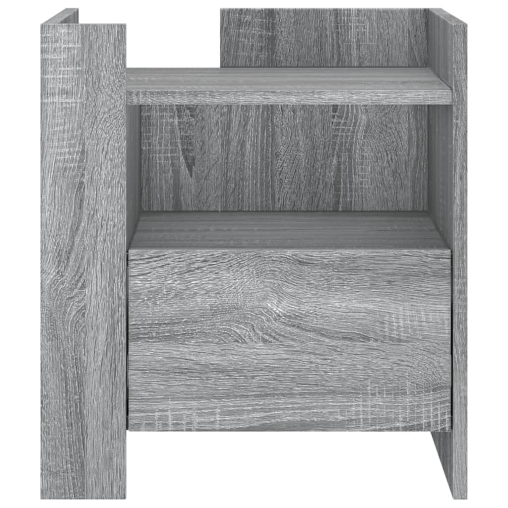 vidaXL Κομοδίνο Sonoma Γκρι 45x50x50 εκ. από Επεξεργασμένο Ξύλο