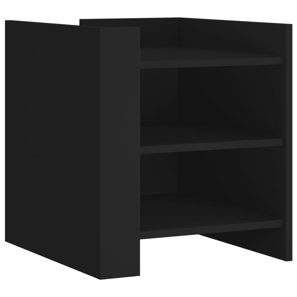 vidaXL Κομοδίνο Μαύρο 45x50x50 εκ. από Επεξεργασμένο Ξύλο