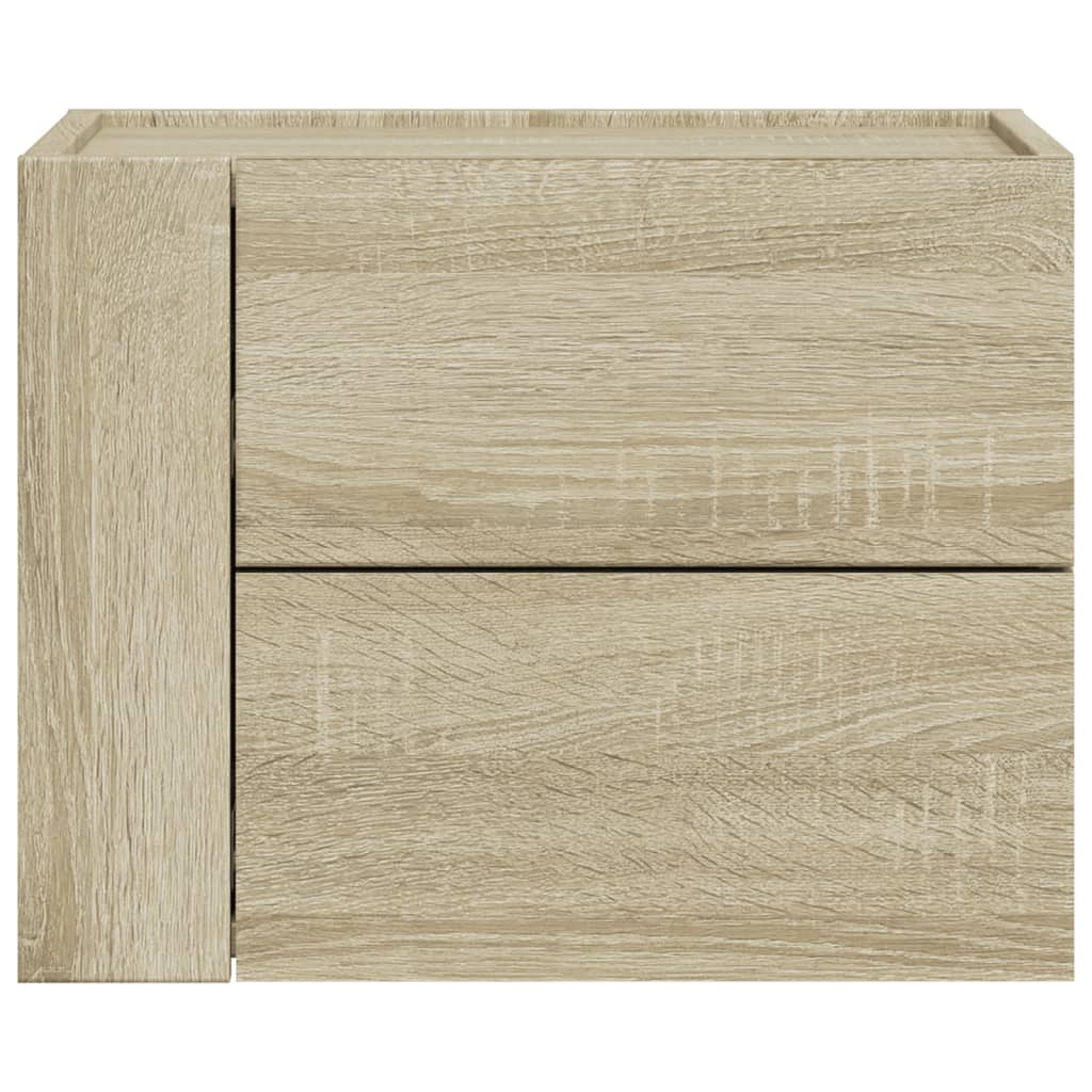 vidaXL Κομοδίνα Επιτοίχιο Sonoma Δρυς 45x30x35 εκ.