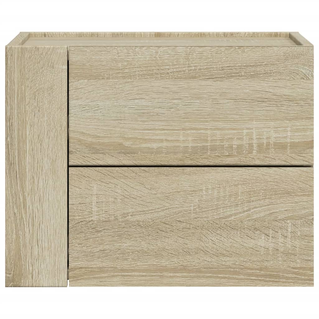vidaXL Κομοδίνα Επιτοίχια 2 τεμ. Sonoma Δρυς 45x30x35 εκ.